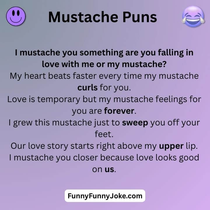 Mustache Love Puns