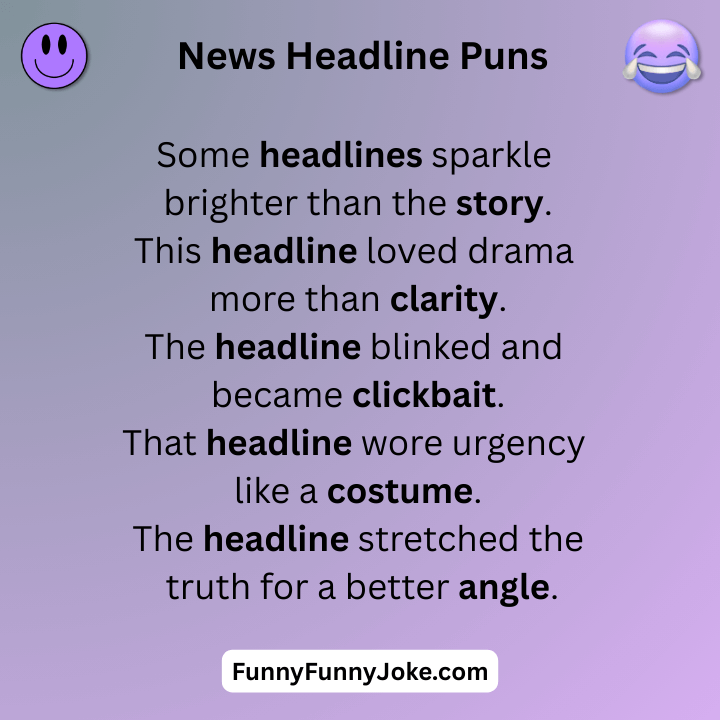 News Headline Puns