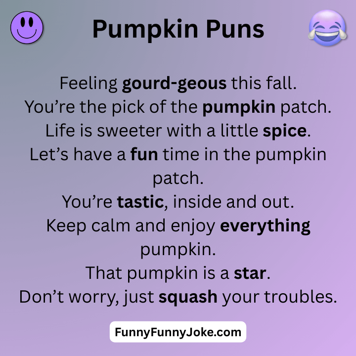 Pumpkin Puns One-Liners