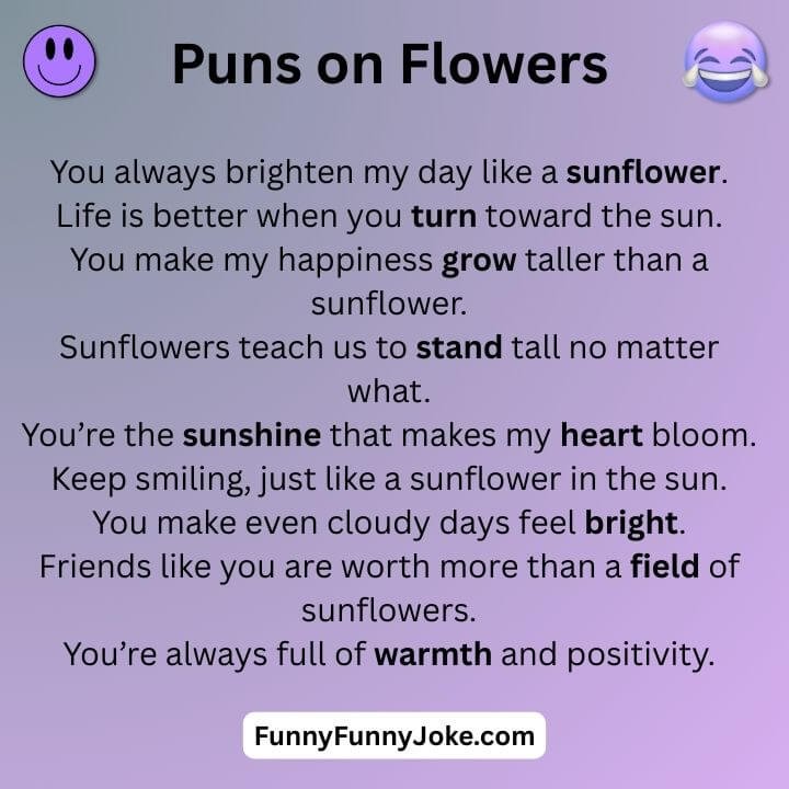 Sunflower Puns