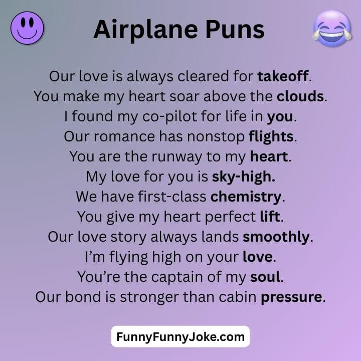 Airplane Love Puns