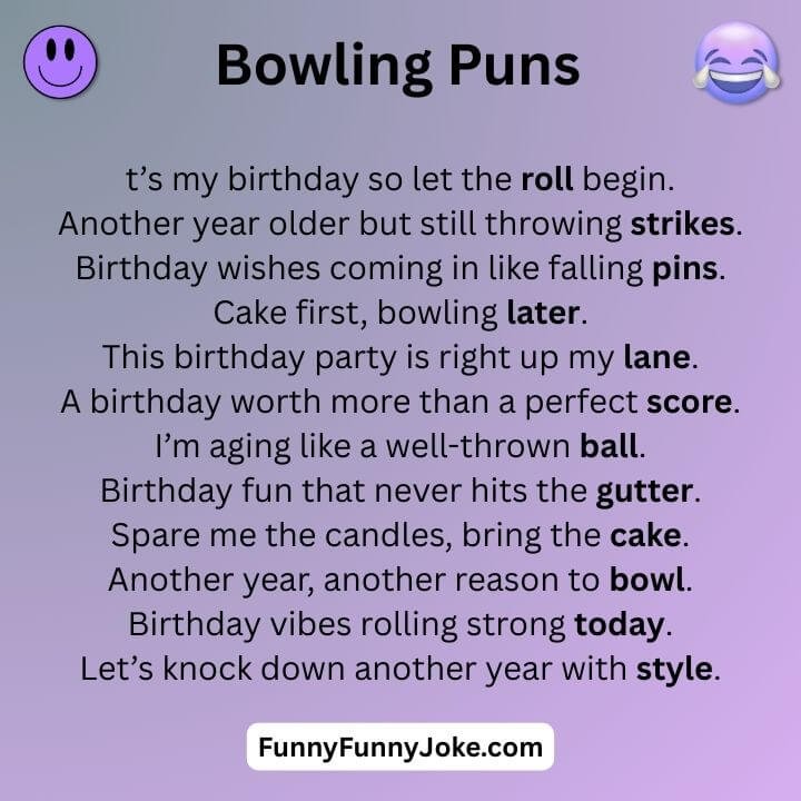 Birthday Bowling Puns