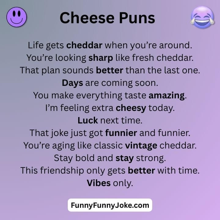 Cheddar Cheese Puns