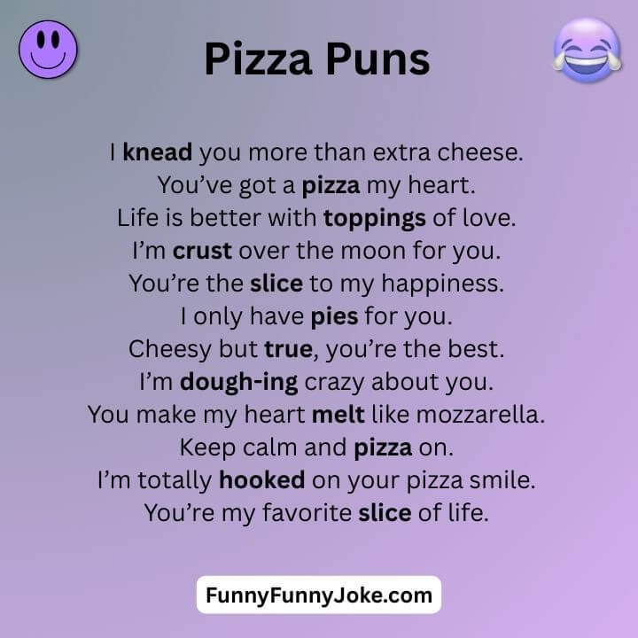 Cute Pizza Puns