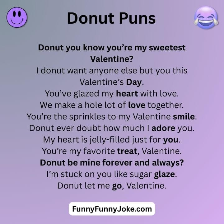 Donut Valentine Puns