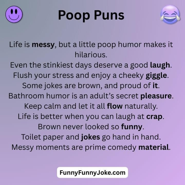 Poop Puns for Adults
