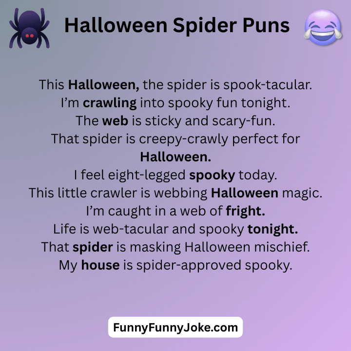 Halloween Spider Puns