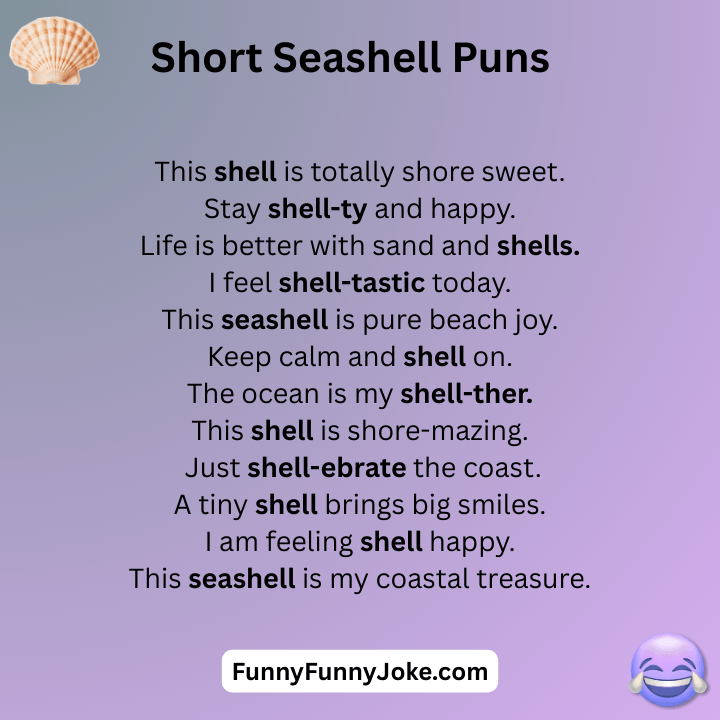 Short Seashell Puns
