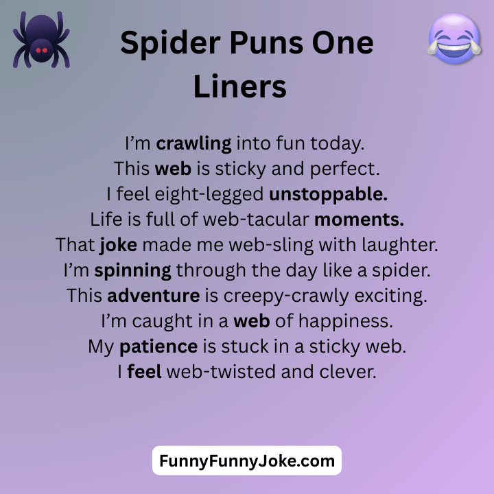 Spider Puns One Liners