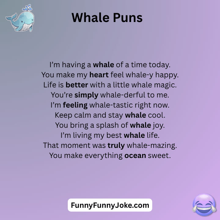 Whale Puns