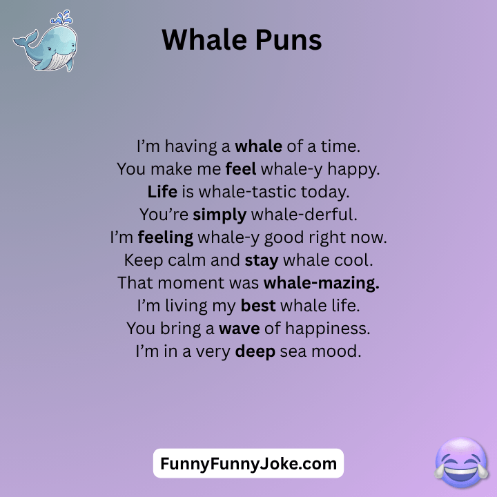 Whale Puns