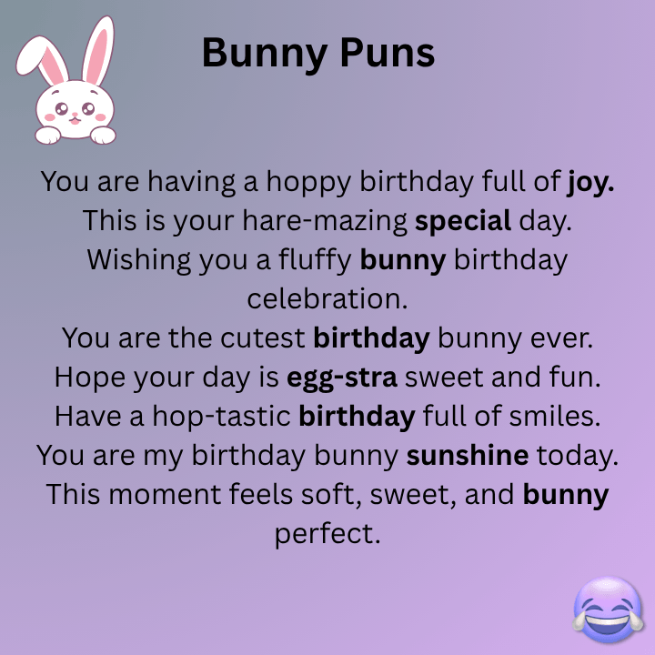 Bunny Birthday Puns