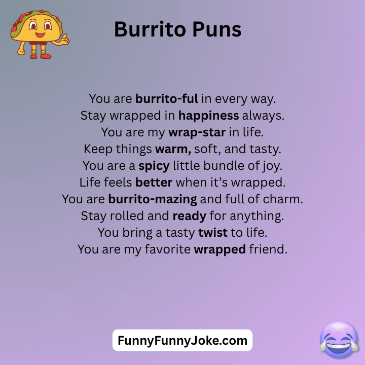 Burrito Puns One Liners