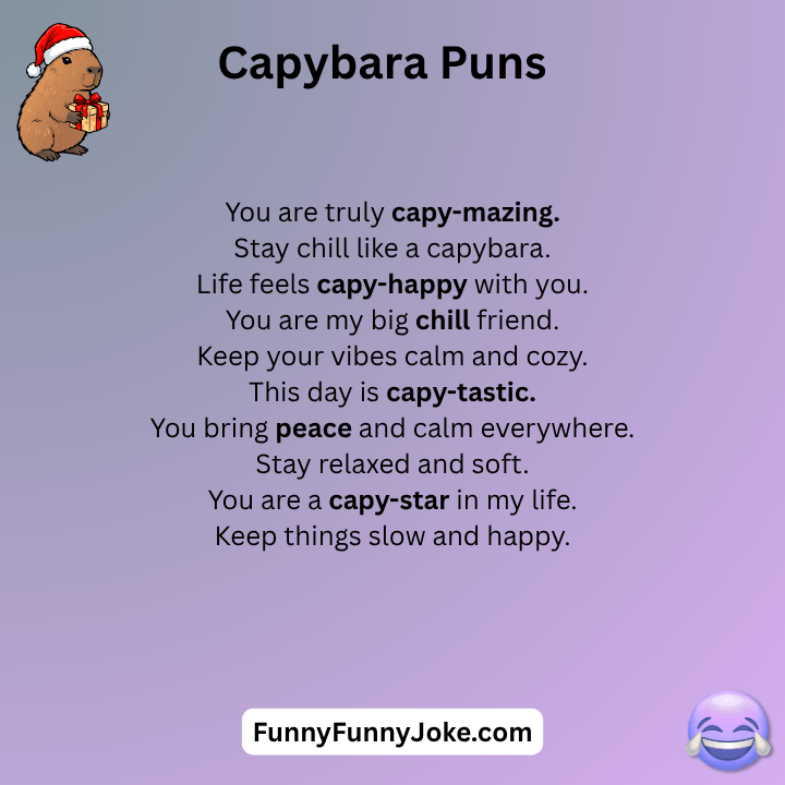 Capybara Puns