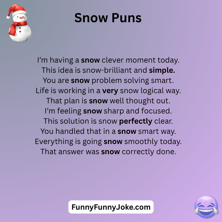 Clever Snow Puns