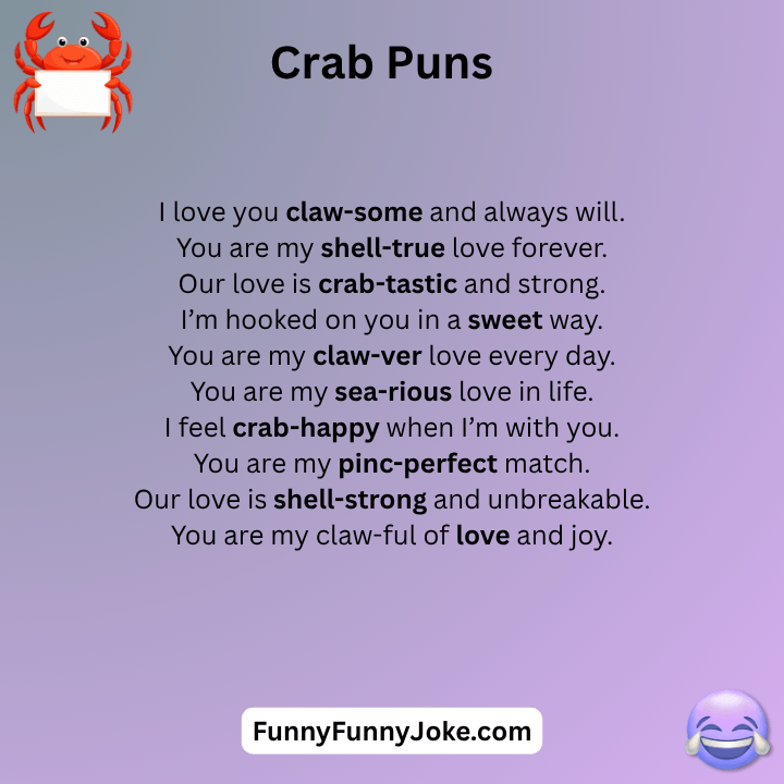 Crab Love Puns