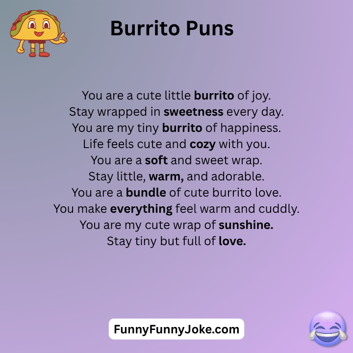 Cute Burrito Puns