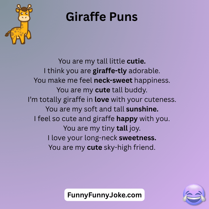 Cute Giraffe Puns