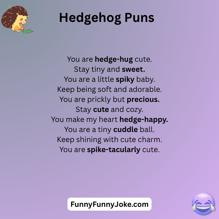 Cute Hedgehog Puns
