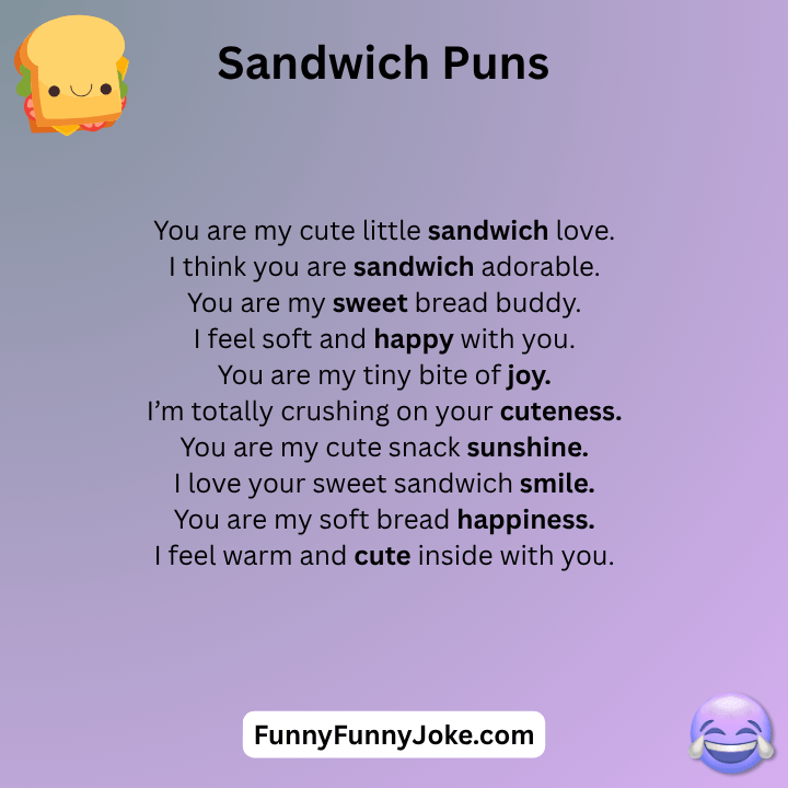 Cute Sandwich Puns