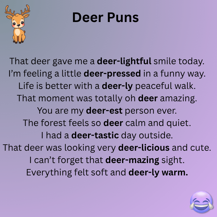 Deer Puns One Liners