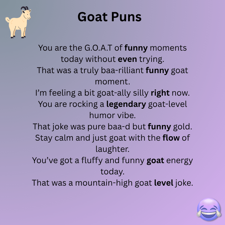 Funny Goat Puns