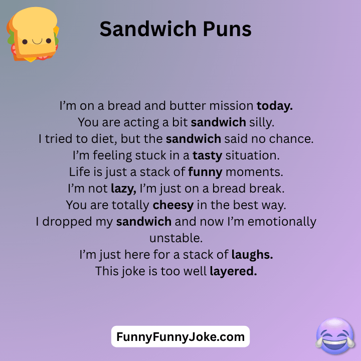 Funny Sandwich Puns