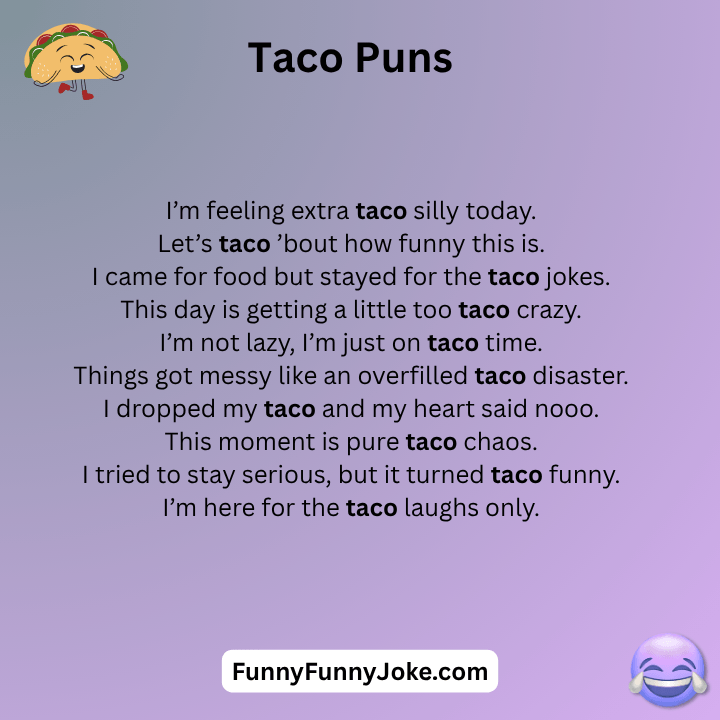 Funny Taco Puns