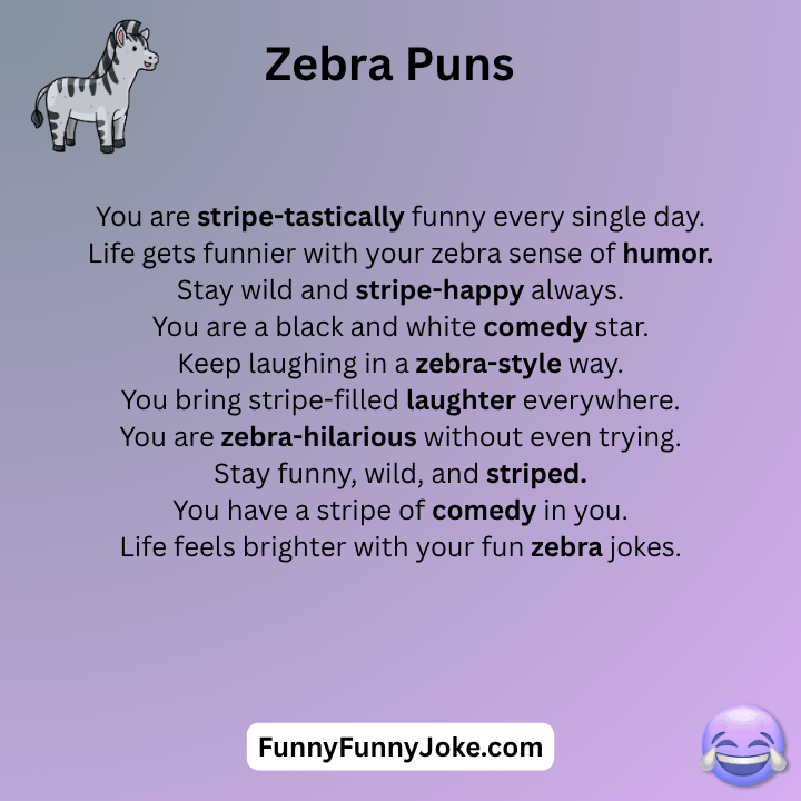 Funny Zebra Puns