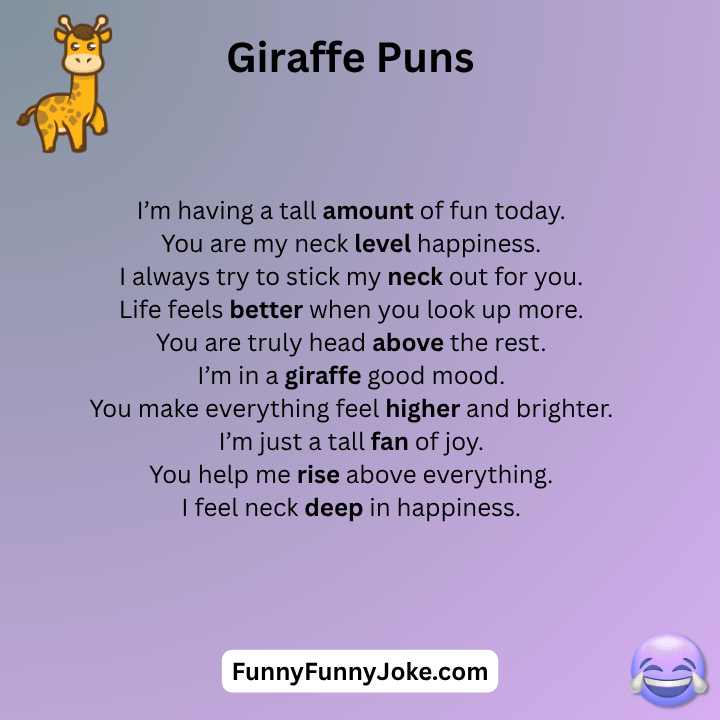 Giraffe Puns One Liners