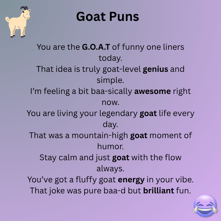 Goat Puns One Liners