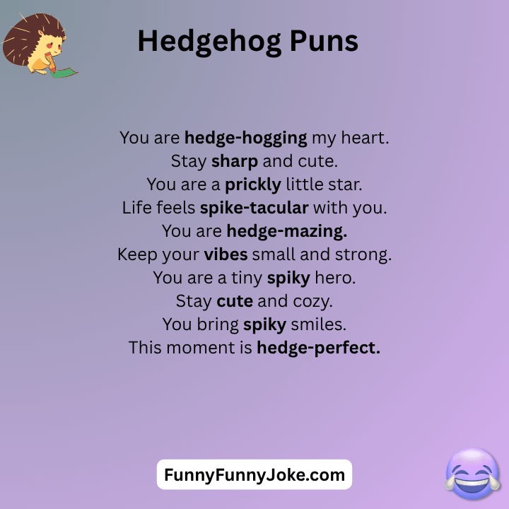 Hedgehog Puns