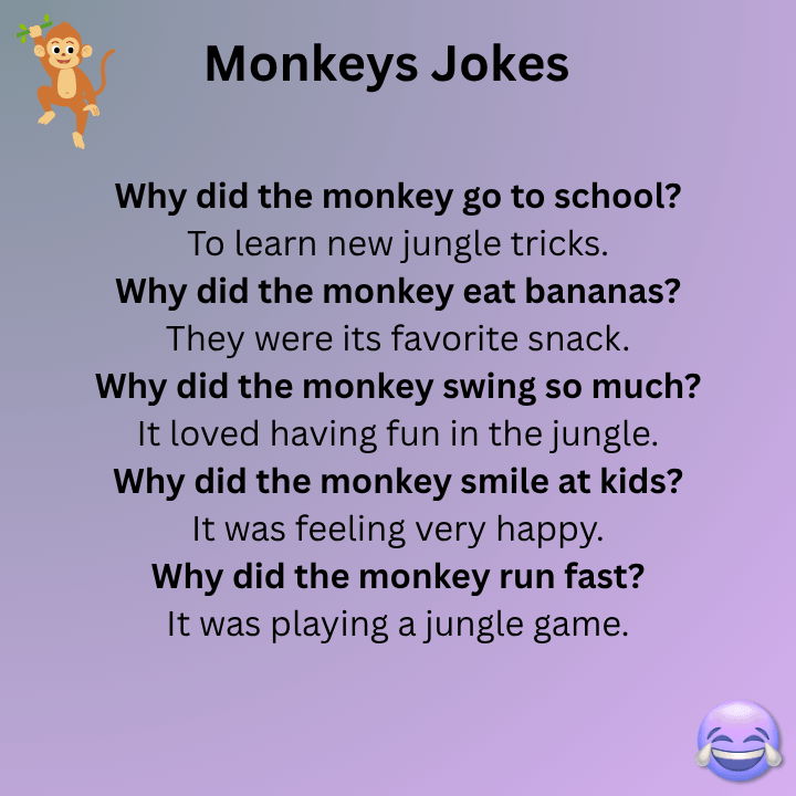Monkey Jokes For Kids