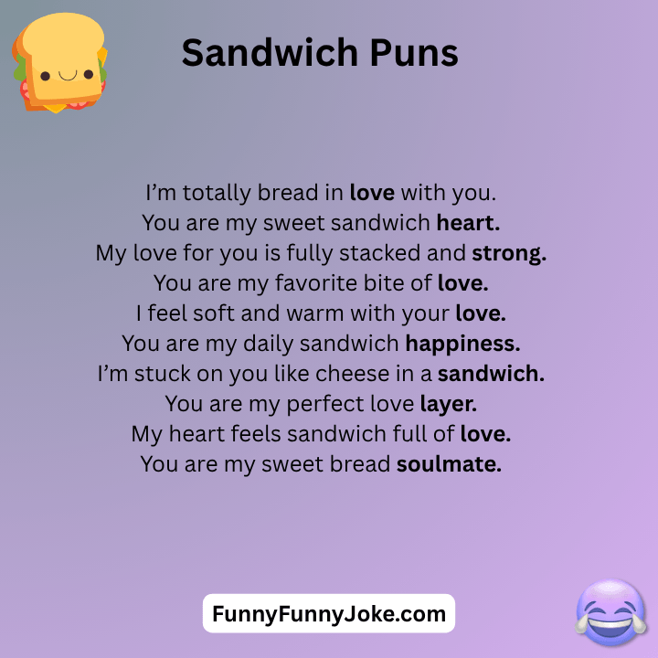 Sandwich Puns Love