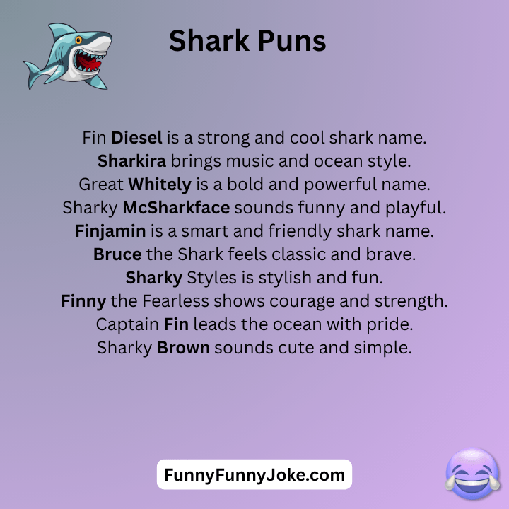 Shark Name Puns