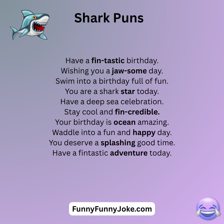 Shark Puns For Birthdays