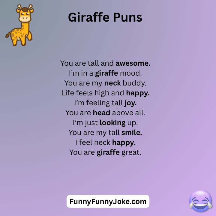 Short Giraffe Puns