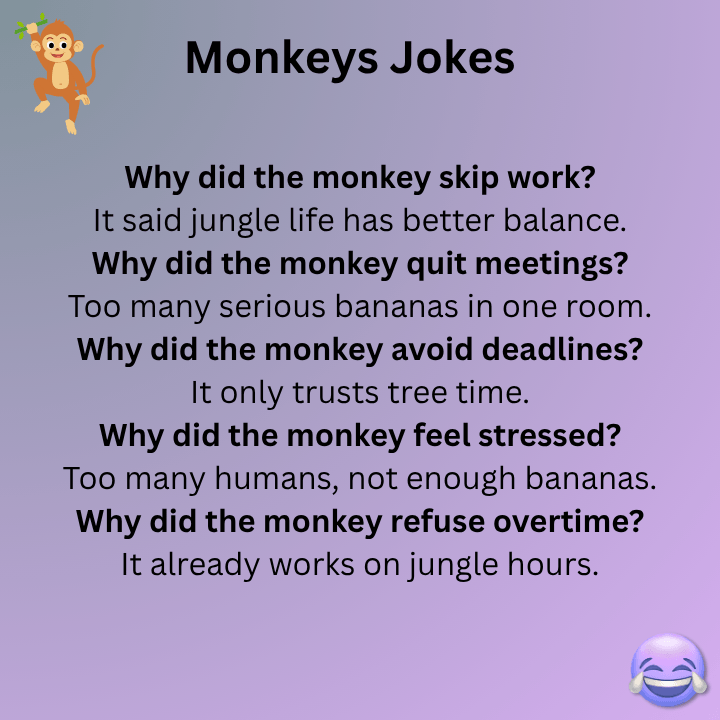 Short Monkey Jokes For Adults