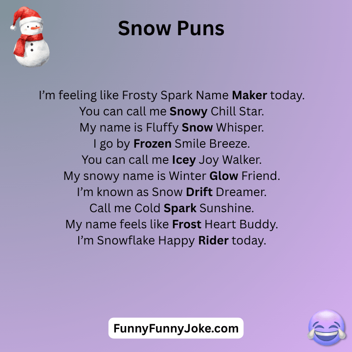 Snow Puns Names