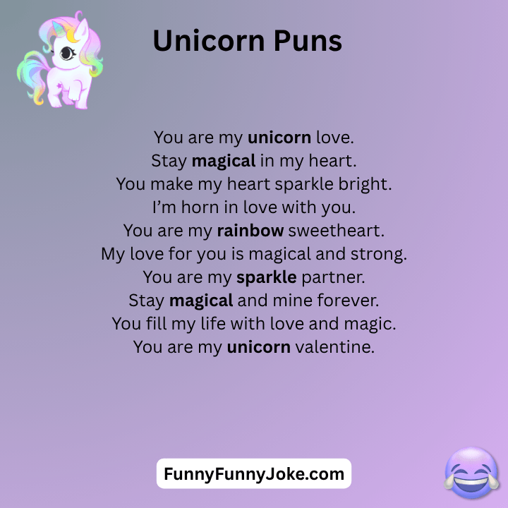 Unicorn Valentine Puns