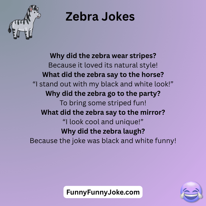 Zebra Jokes One Liners