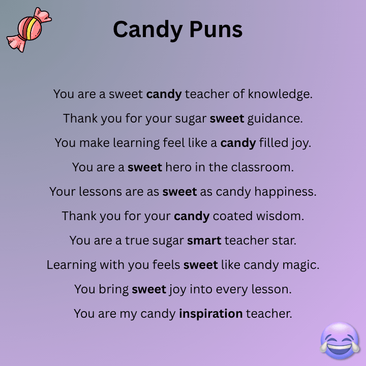 Candy Puns For Teachers