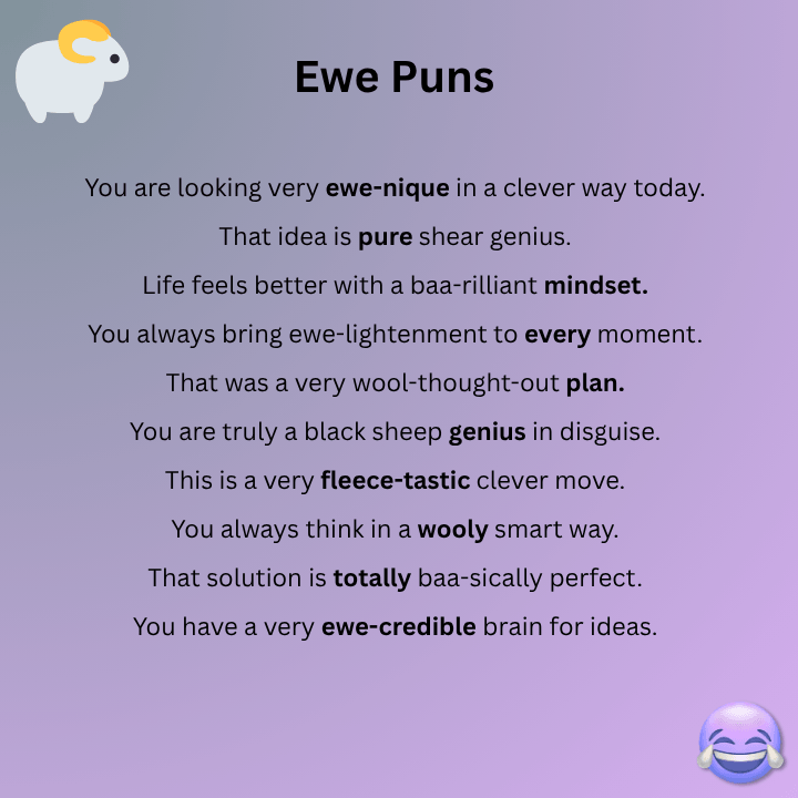 Clever ewe puns