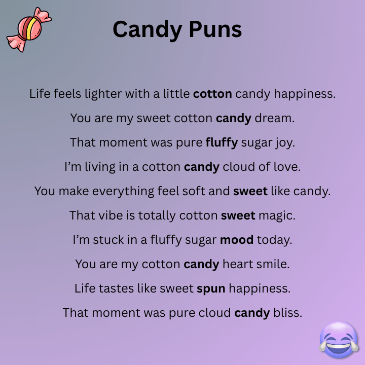 Cotton Candy Puns