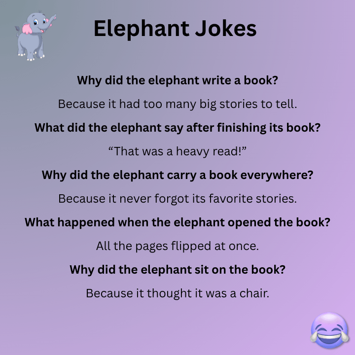 Elephant Jokes Book