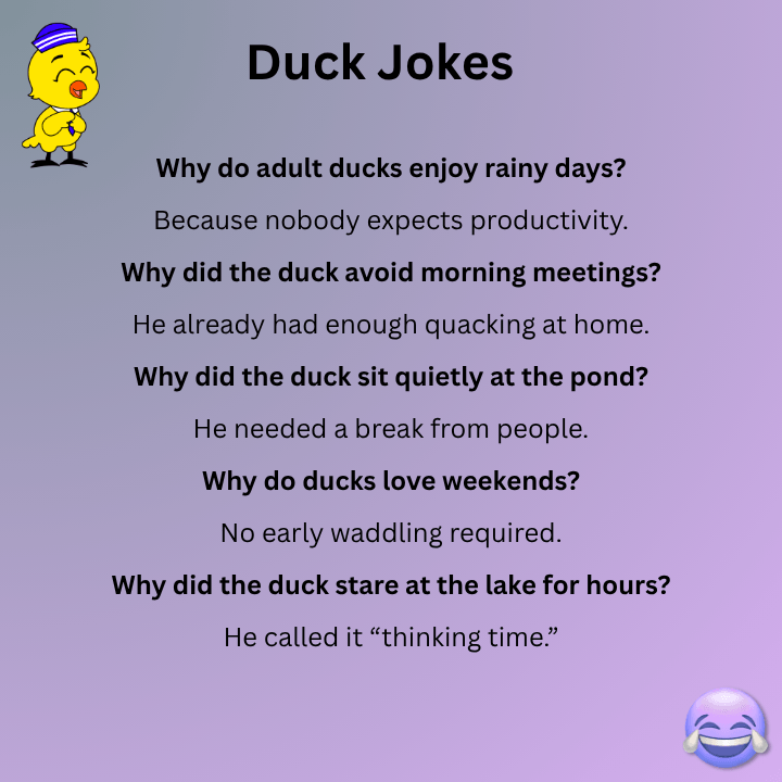 Funny Duck Jokes For Adults