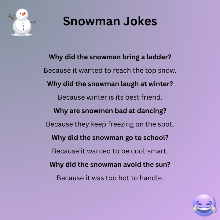 Funny Snowman Jokes