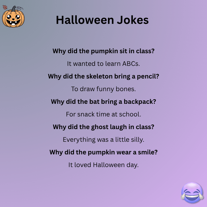 Halloween Jokes For Kindergarteners
