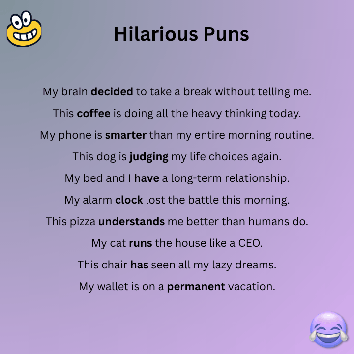 Hilarious Puns And Jokes