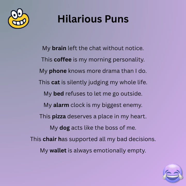 Hilarious Puns One Liners